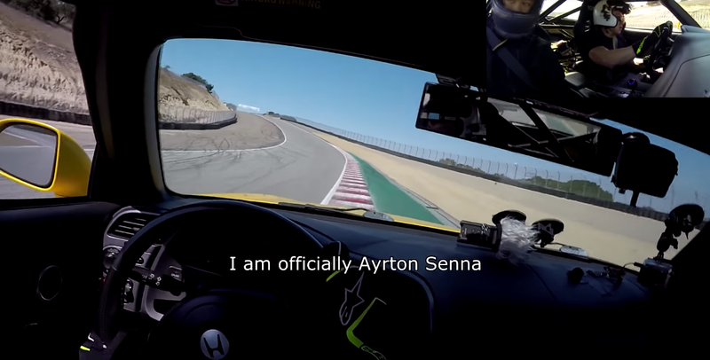 Illustration for article titled S2000 Owner Unlocks the True Power of VTEC, Gets Point-By From McLaren Senna at Laguna Seca